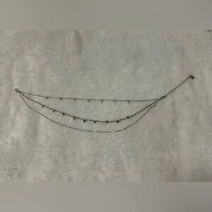 Aldo silver 3 layered choker adjustable necklace